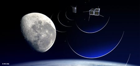 Satellites orbiting the moon